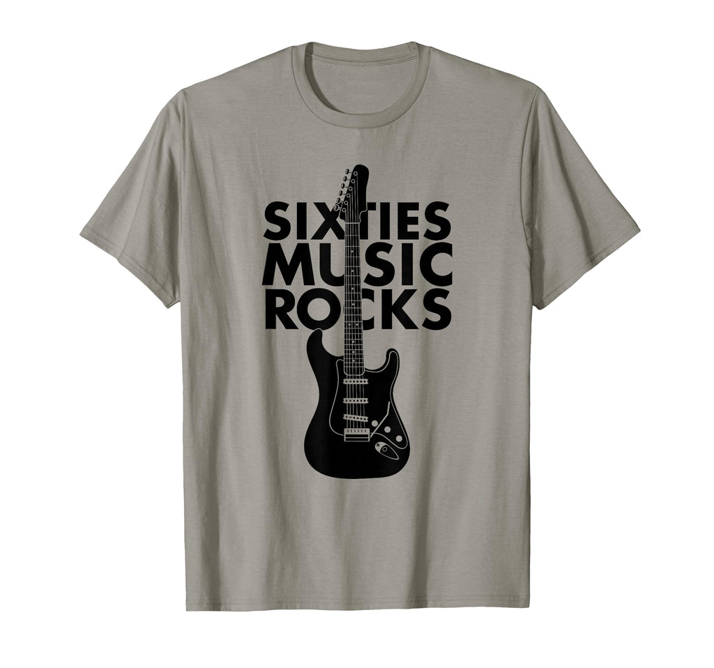 Sixties 60S Music Rocks Guitar T-Shirt - Graphic Print for Adults - T-Shirt, Sweatshirt, Hoodie