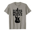 Sixties 60S Music Rocks Guitar T-Shirt - Graphic Print for Adults - T-Shirt, Sweatshirt, Hoodie