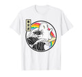 Ghost Surfing Great Wave Kawaii T-Shirt - Custom Art Print for Adults - T-Shirt, Sweatshirt, Hoodie