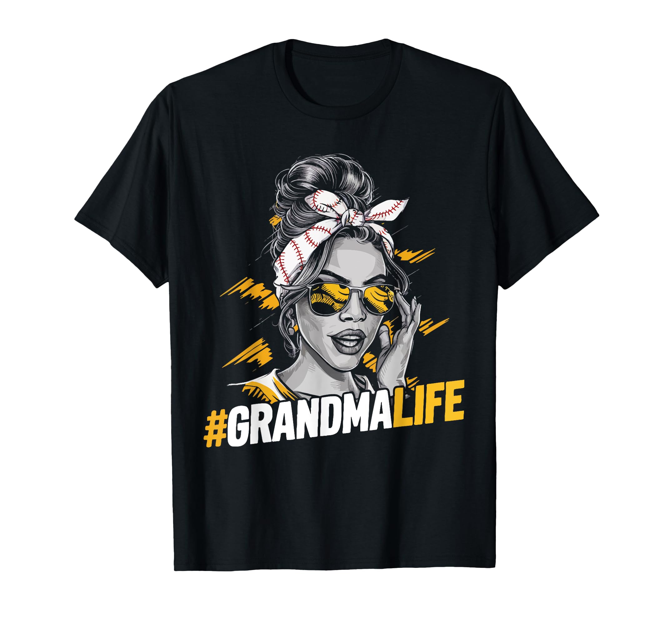 Baseball Grandma Grandmother Granny T-Shirt - Unique Graphic for Adults - T-Shirt, Sweatshirt, Hoodie