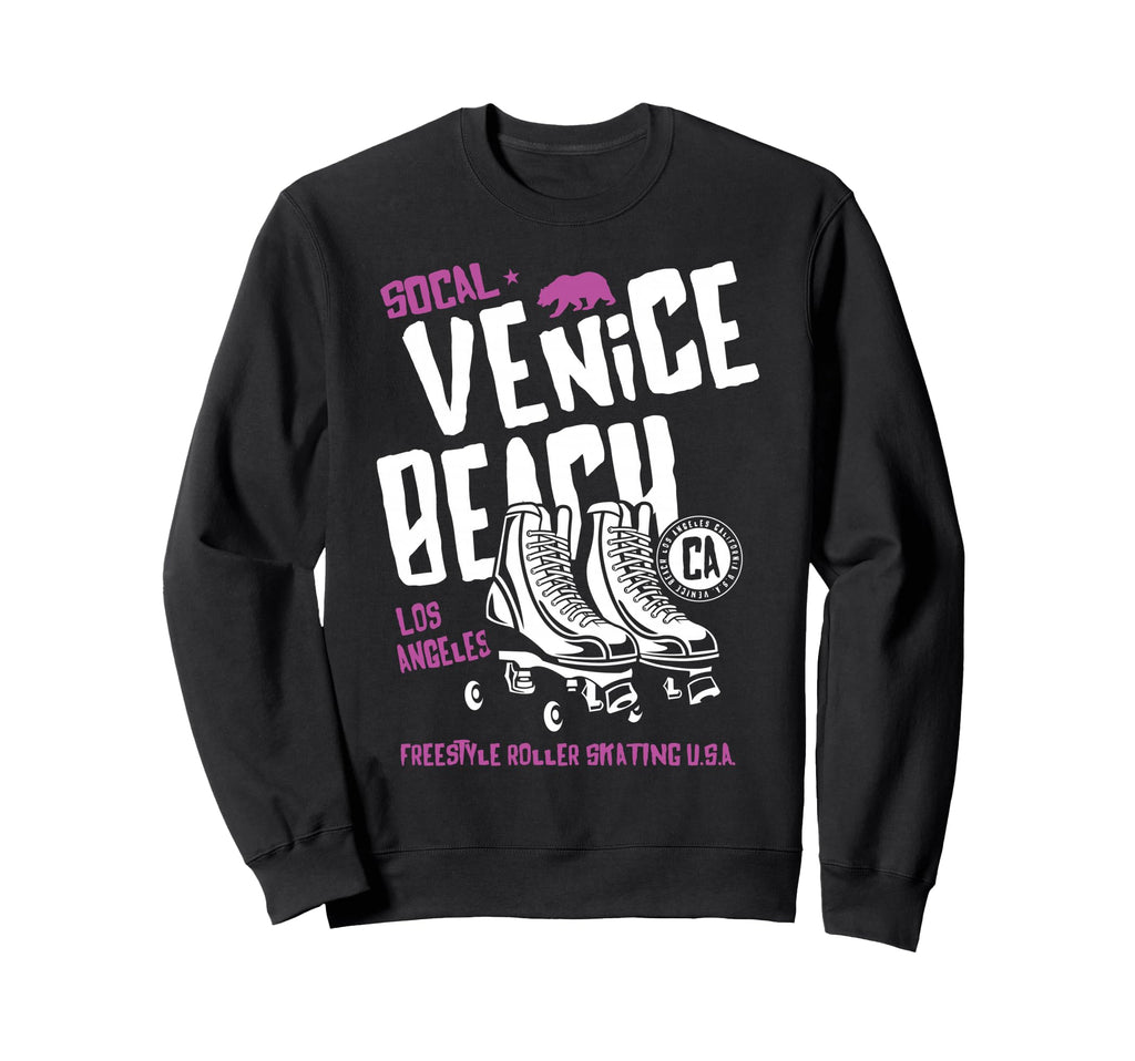 Venice Beach California Roller Skate Sweatshirt - Graphic Print Men Women - T-Shirt, Sweatshirt, Hoodie