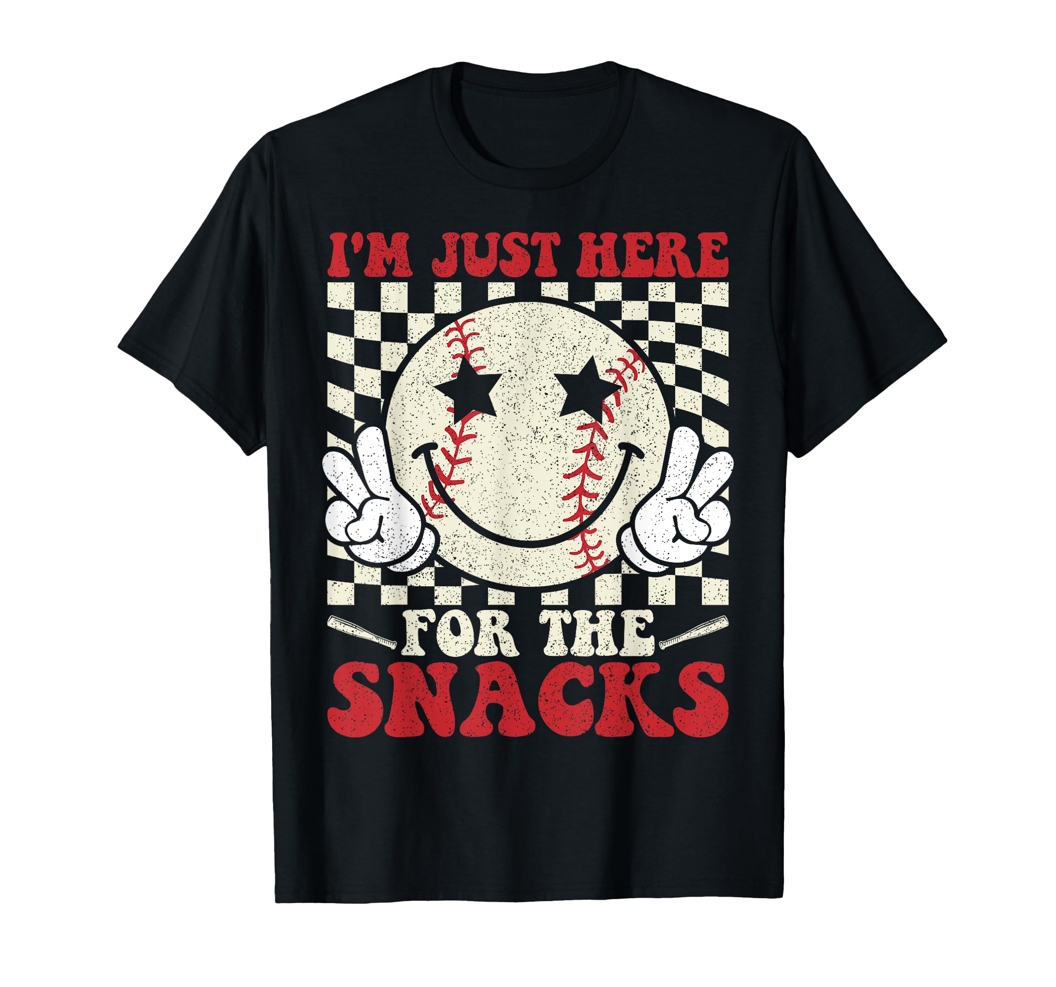 Im Just Here Snacks Baseball Game Day T-Shirt - Aesthetic Graphic Unisex - T-Shirt, Sweatshirt, Hoodie