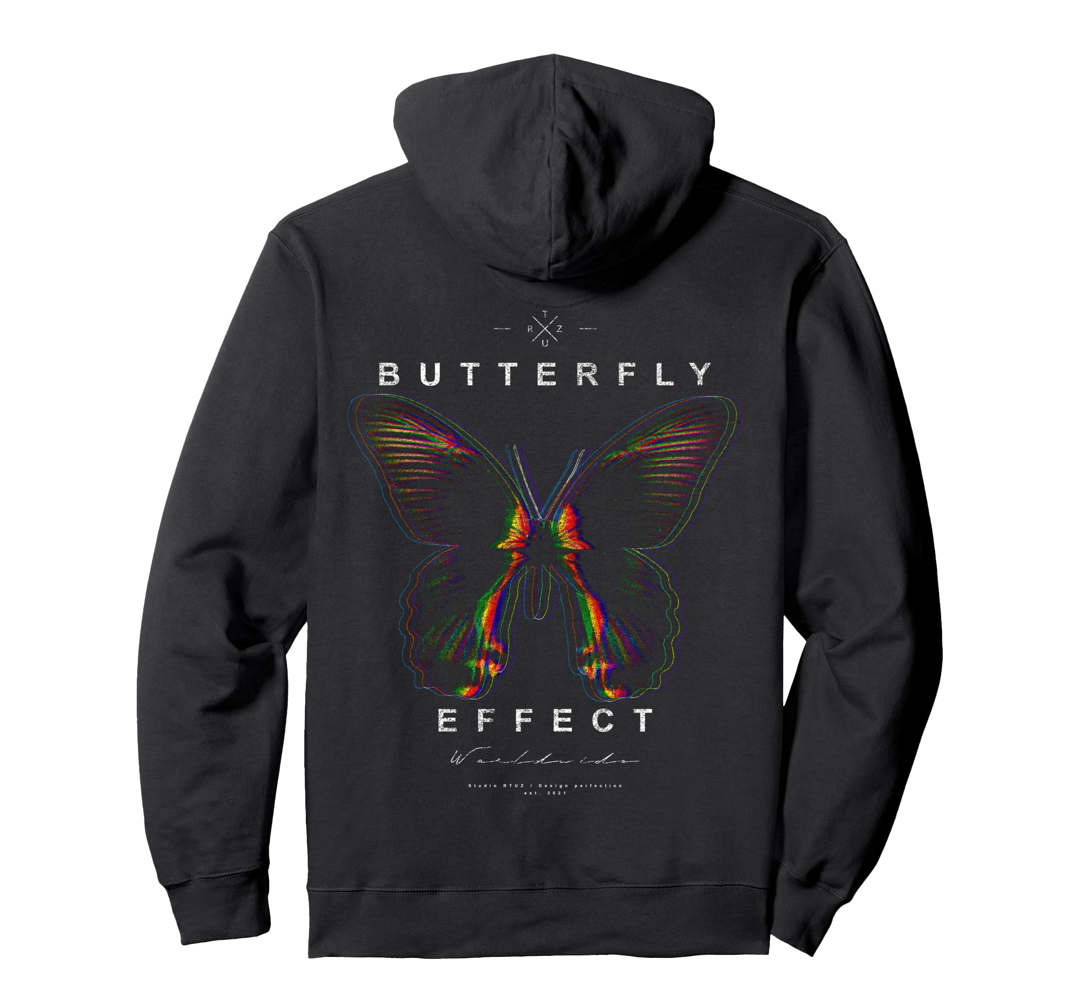 Y2K Back Streetwear Butterfly Hoodie - Streetwear Style Unisex - T-Shirt, Sweatshirt, Hoodie