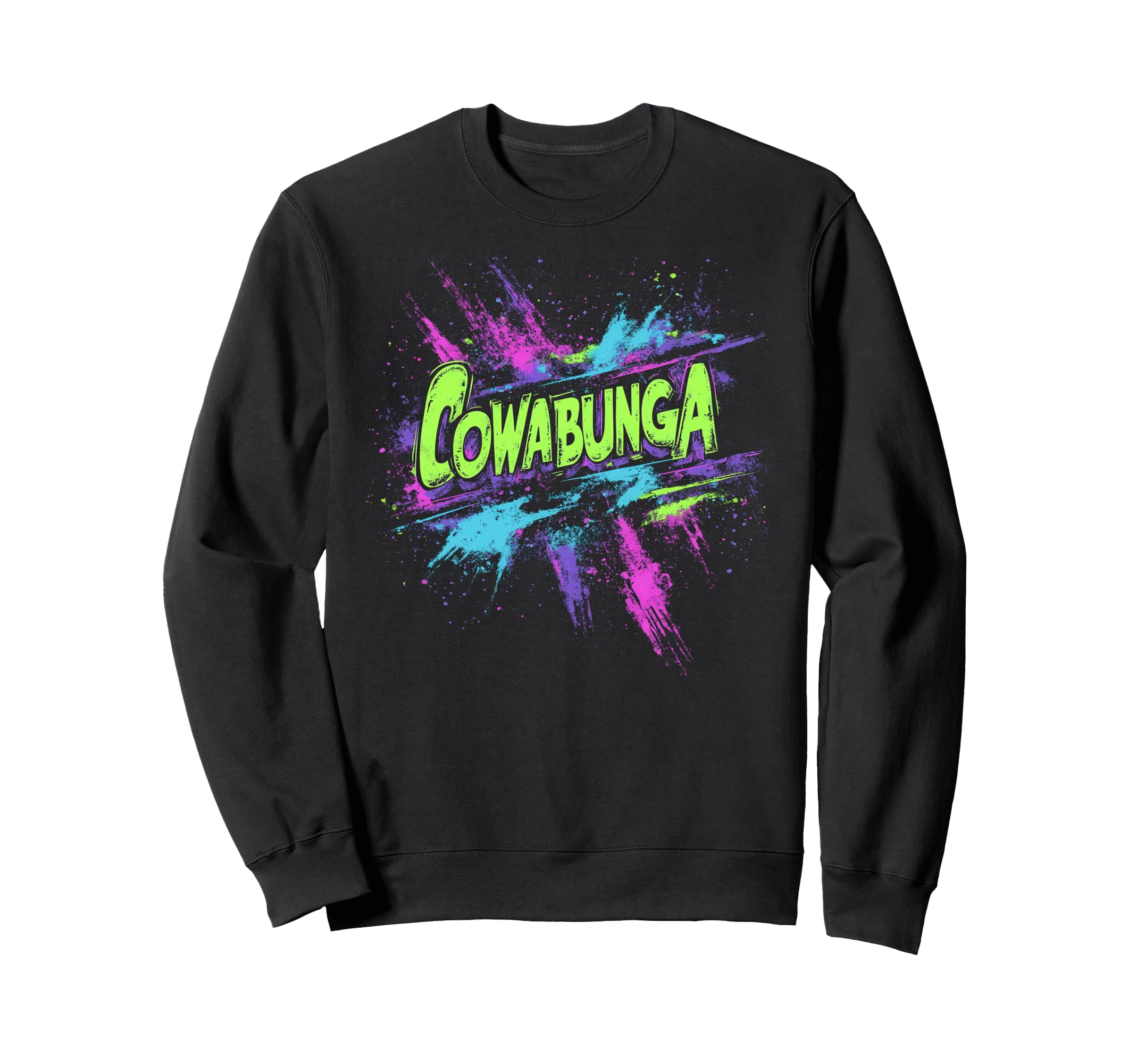 Cowabunga 80S 90S Nostalgia Sweatshirt - Fun Novelty Design Men Women - T-Shirt, Sweatshirt, Hoodie