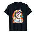 Hippie Siberian Husky Dog 60S 70S T-Shirt - Custom Art Print for Adults - T-Shirt, Sweatshirt, Hoodie