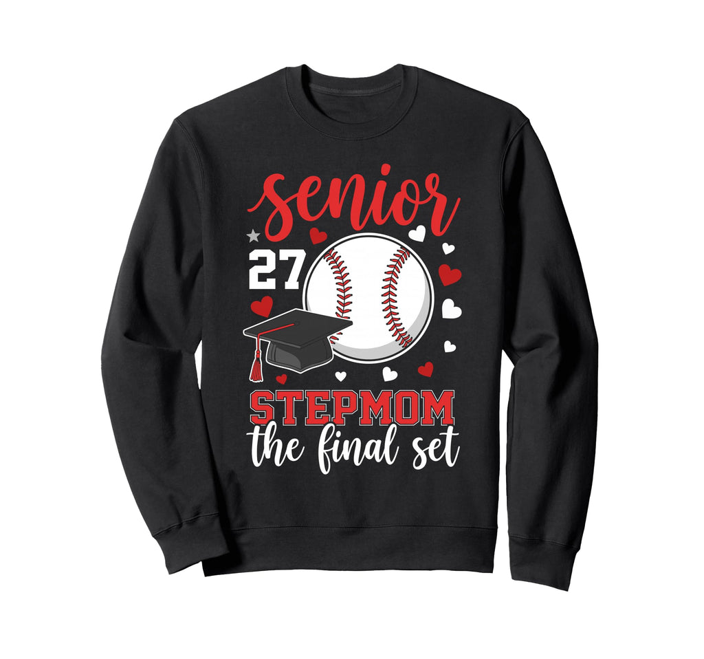 Baseball Senior 2027 Stepmom Final Sweatshirt - Minimalist Print Unisex - T-Shirt, Sweatshirt, Hoodie