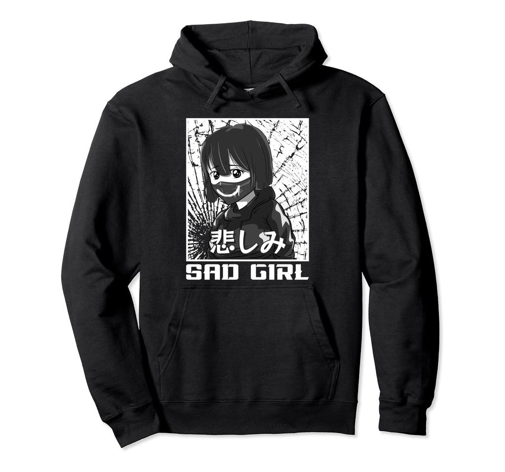 Sad Japanese Anti Social Soft Hoodie - Casual Everyday Wear for Adults - T-Shirt, Sweatshirt, Hoodie