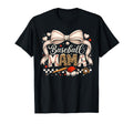 Baseball Mama Game Day Leopard Bow T-Shirt - Fun Novelty Design Men Women - T-Shirt, Sweatshirt, Hoodie