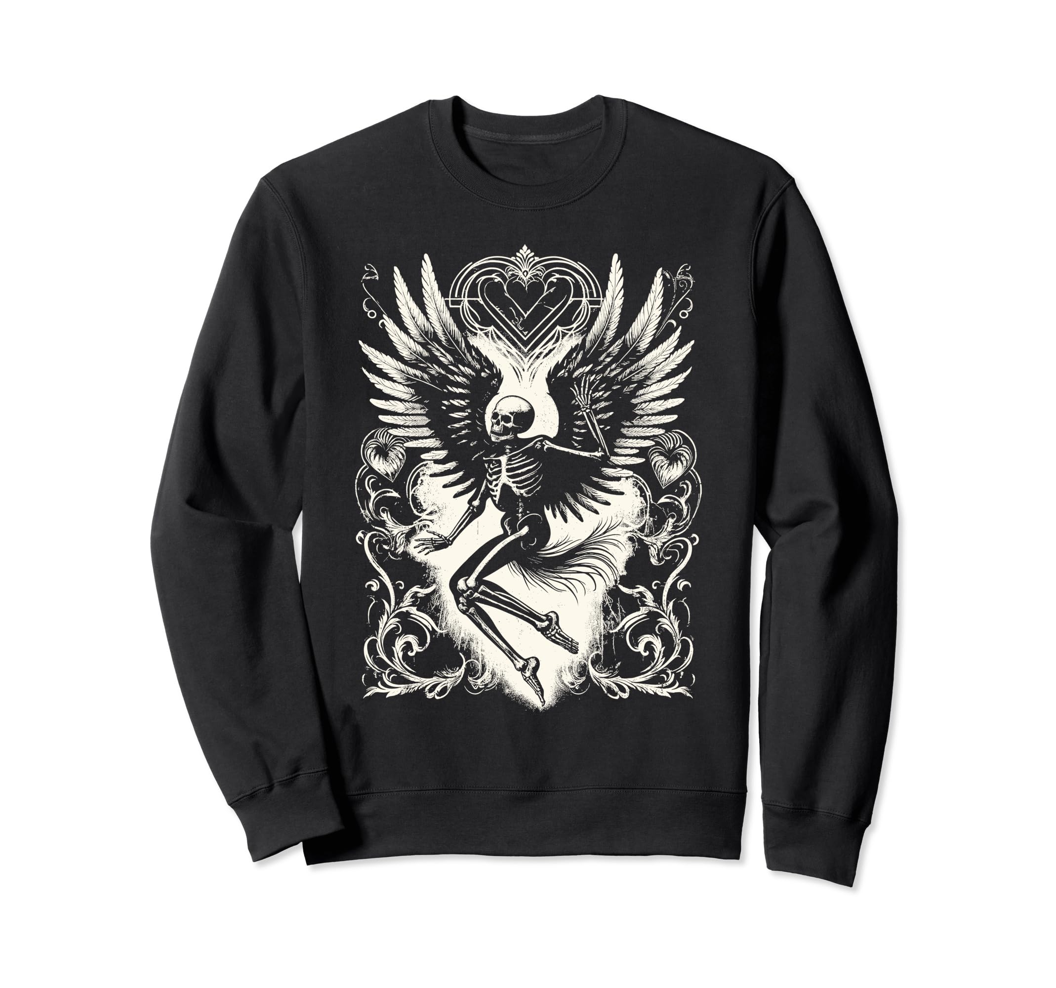 Aesthetic Y2K Fairy Wings Skeleton Sweatshirt - Streetwear Style Men Women - T-Shirt, Sweatshirt, Hoodie
