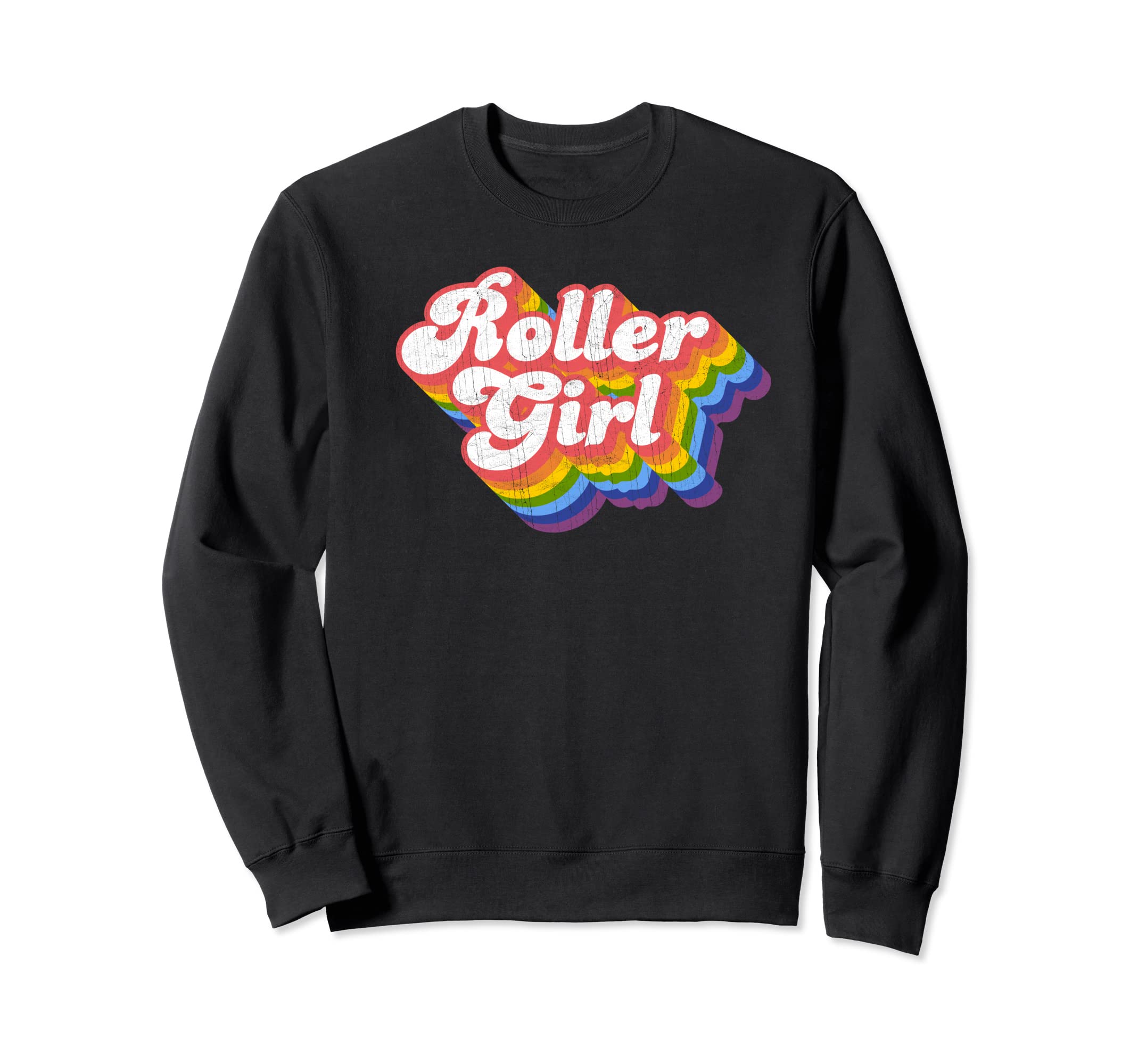 70S Disco Rainbow Roller Roller Skate Sweatshirt - Trendy Graphic Unisex - T-Shirt, Sweatshirt, Hoodie