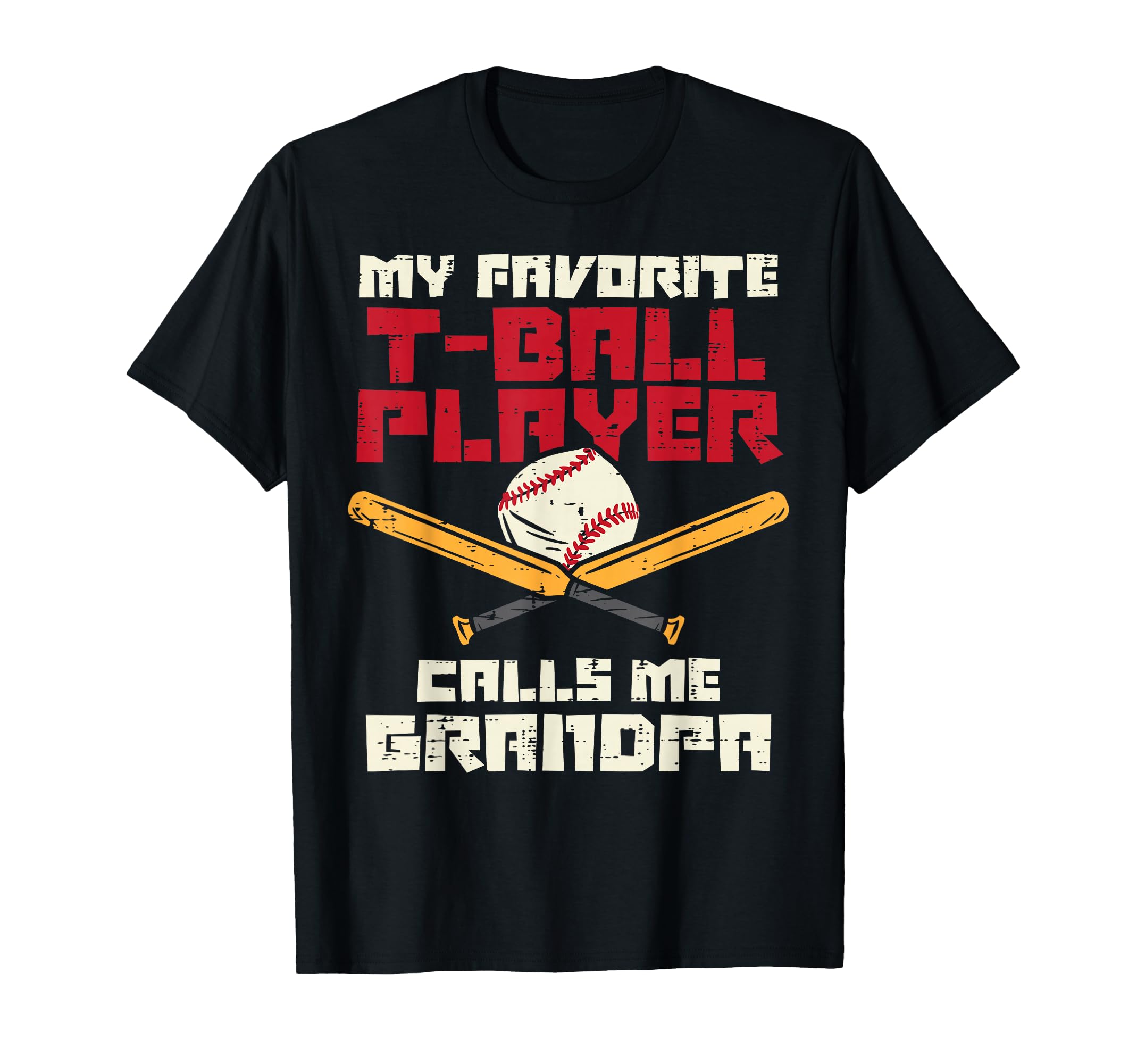 Favorite Tball Player Grandpa Baseball T-Shirt - Trendy Graphic for Adults - T-Shirt, Sweatshirt, Hoodie