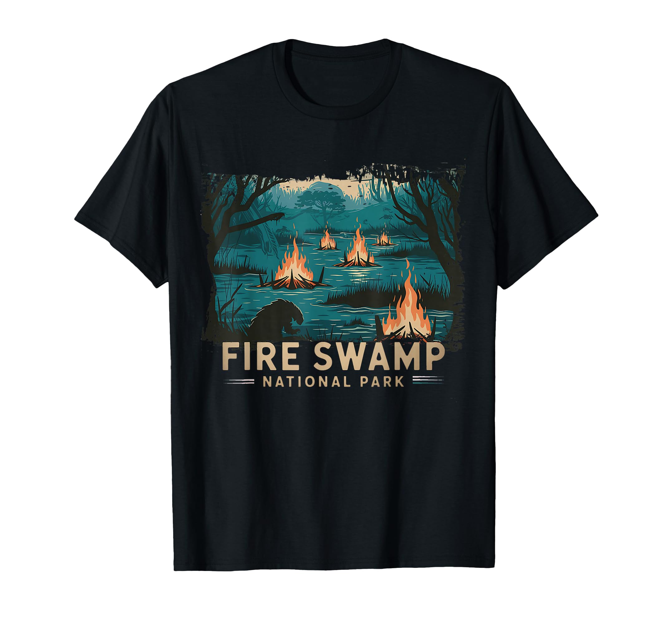 Fire Swamp National Park Camping T-Shirt - Fun Novelty Design Unisex - T-Shirt, Sweatshirt, Hoodie