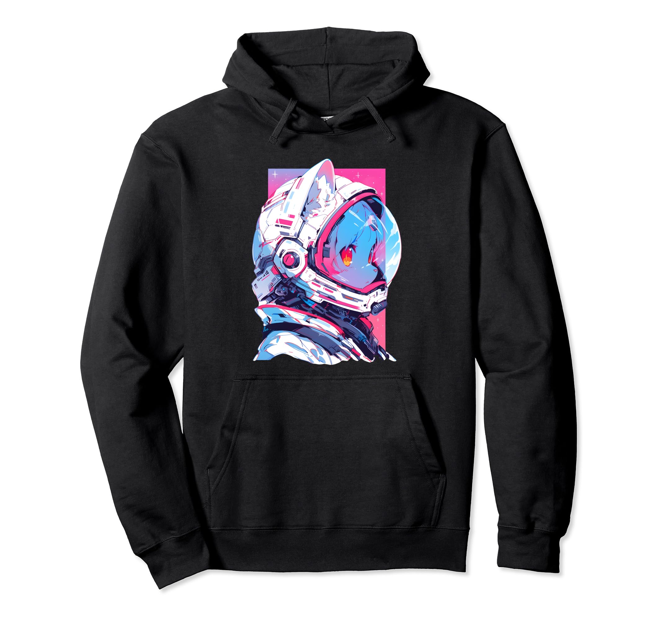 80S 90S Aesthetic Vaporwave Space Cat Hoodie - Graphic Print Men Women - T-Shirt, Sweatshirt, Hoodie