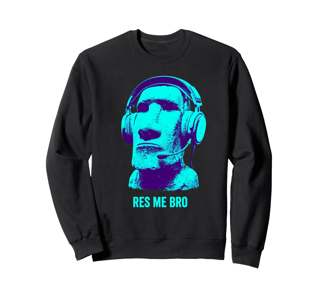 Funny Gamer Y2K Easter Island Moai Sweatshirt - Minimalist Print Unisex - T-Shirt, Sweatshirt, Hoodie