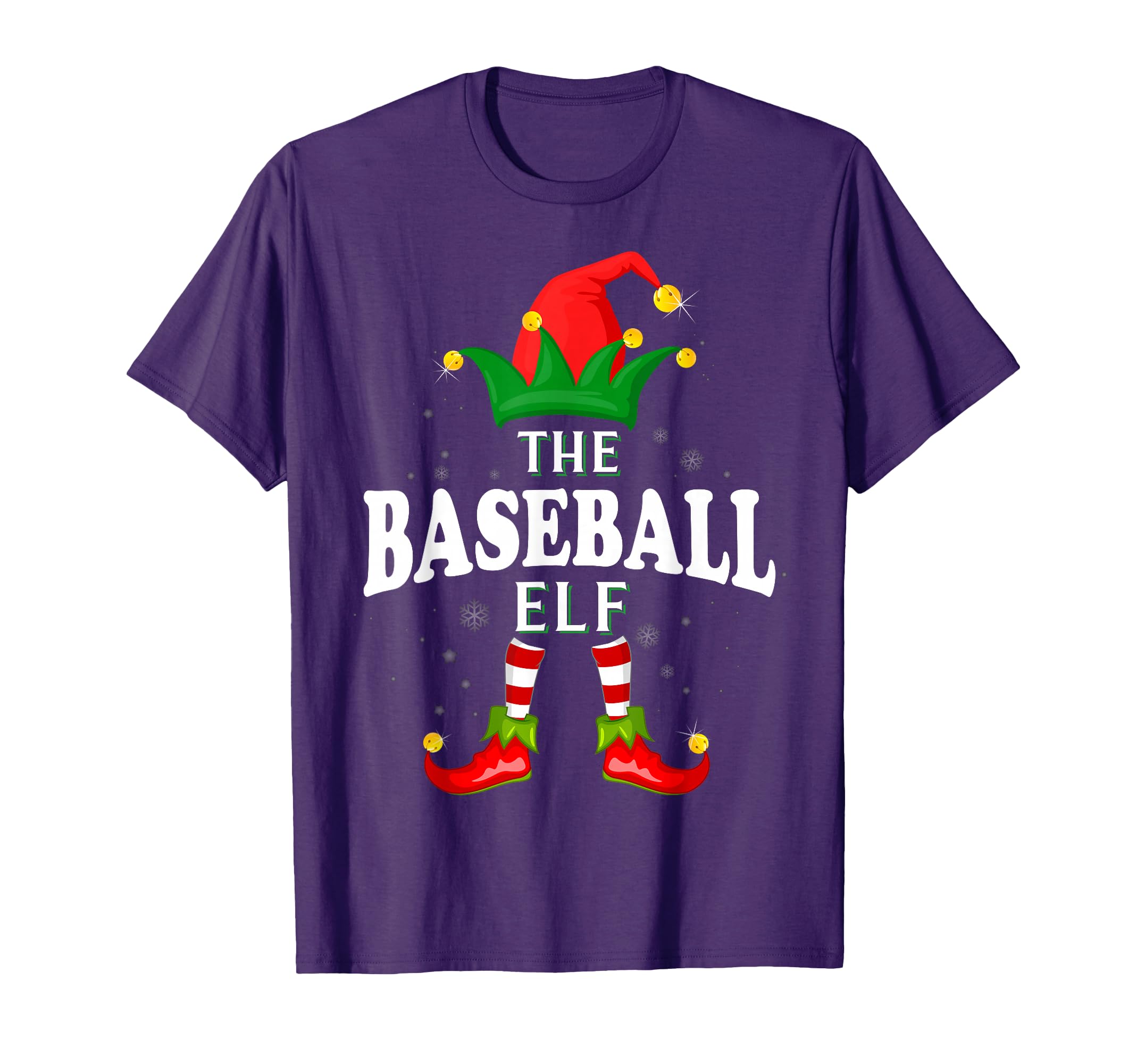 Baseball Elf Family Matching Pajama T-Shirt - Minimalist Print Men Women - T-Shirt, Sweatshirt, Hoodie