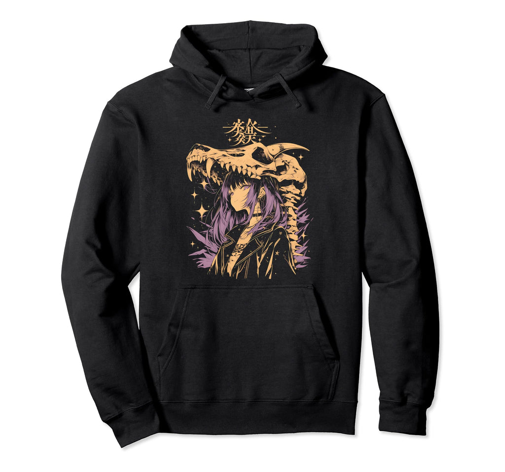 Goth Grunge Demon Anime Waifu Horror Hoodie - Custom Art Print Men Women - T-Shirt, Sweatshirt, Hoodie