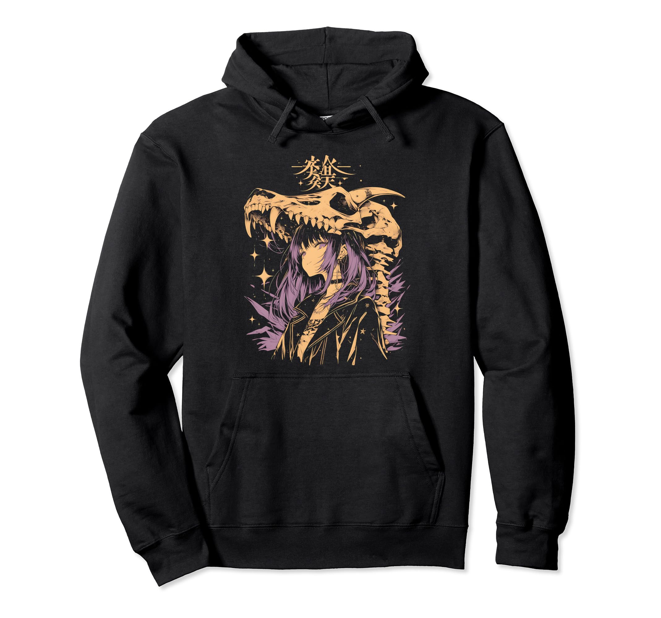Goth Grunge Demon Anime Waifu Horror Hoodie - Custom Art Print Men Women - T-Shirt, Sweatshirt, Hoodie