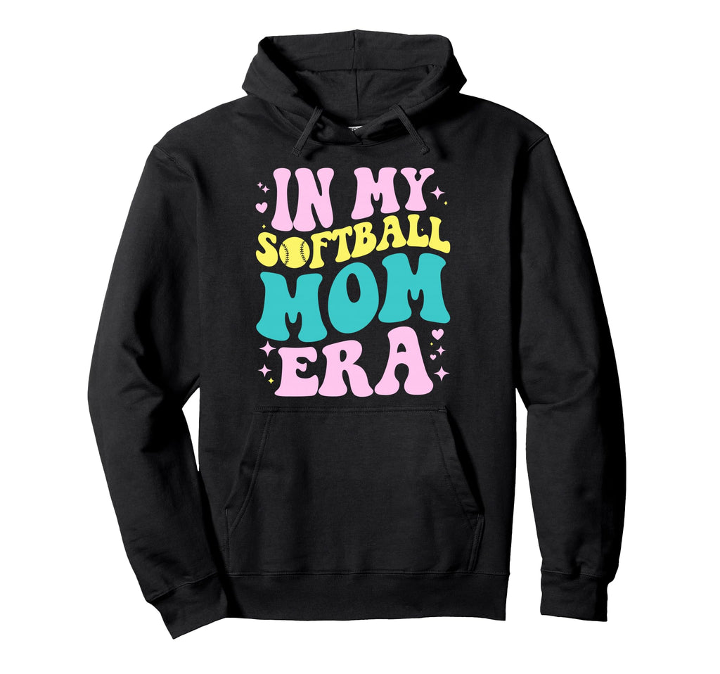 My Softball Mom Era Softball Mama Hoodie - Minimalist Print Men Women - T-Shirt, Sweatshirt, Hoodie