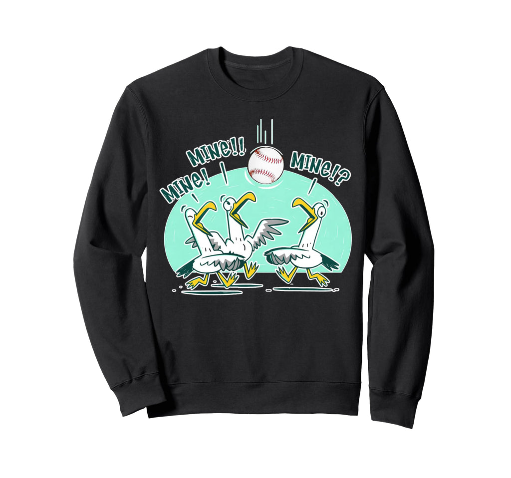 Mine Seagull Funny Bird Playing Sweatshirt - Unique Graphic Men Women - T-Shirt, Sweatshirt, Hoodie