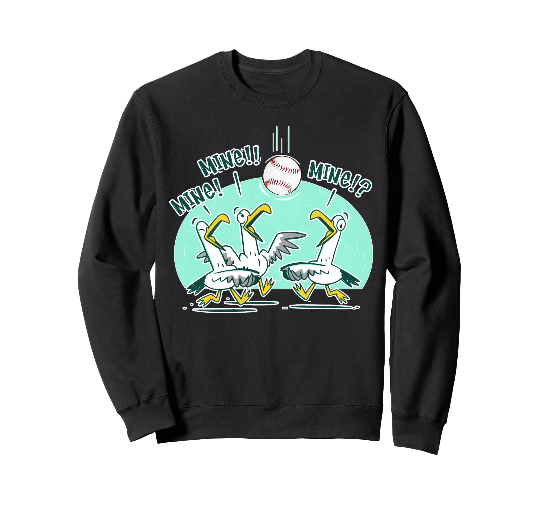 Mine Seagull Funny Bird Playing Sweatshirt - Unique Graphic Men Women - T-Shirt, Sweatshirt, Hoodie