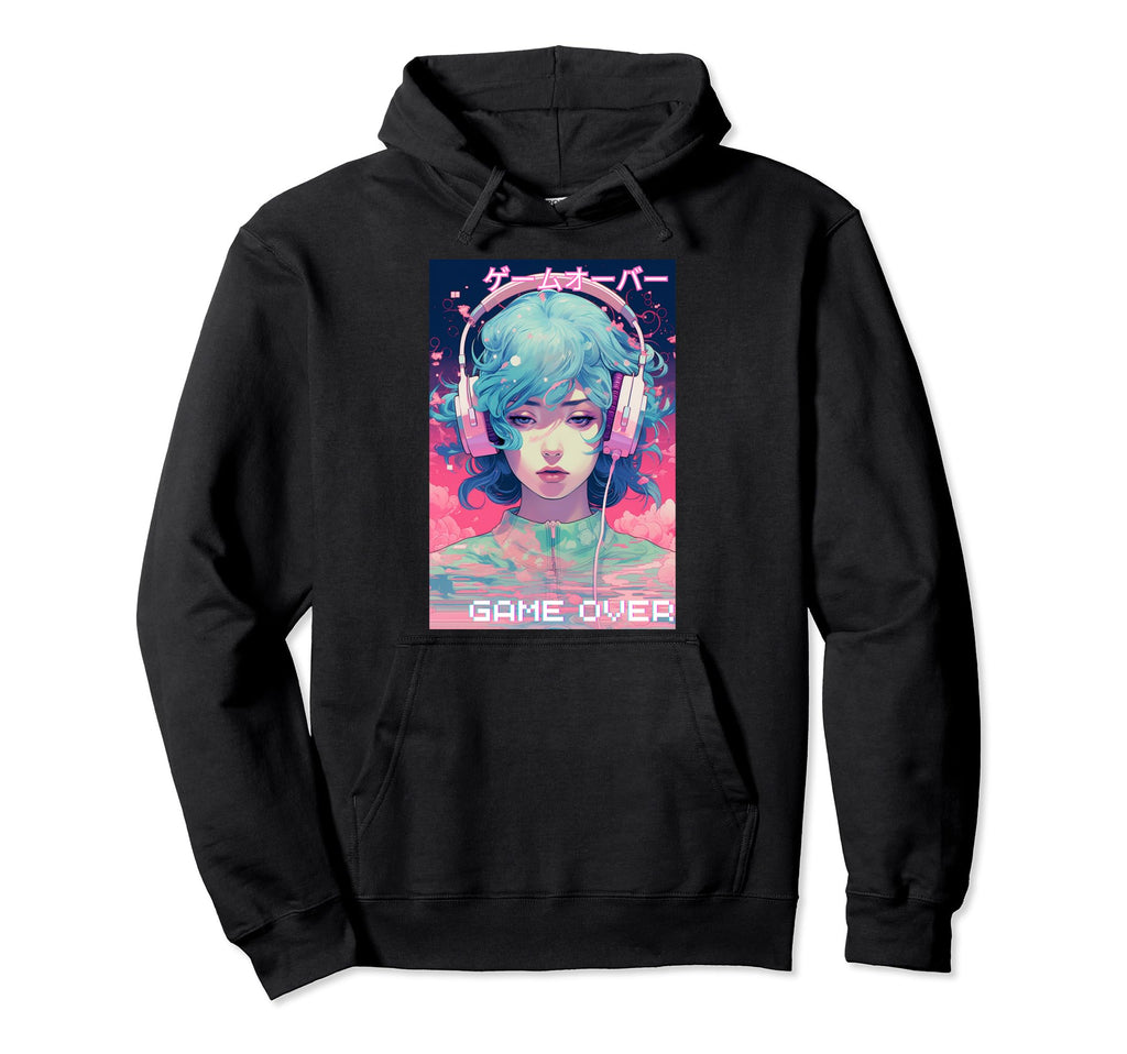 Japanese Vaporwave Sad Anime Indie Hoodie - Aesthetic Graphic Unisex - T-Shirt, Sweatshirt, Hoodie