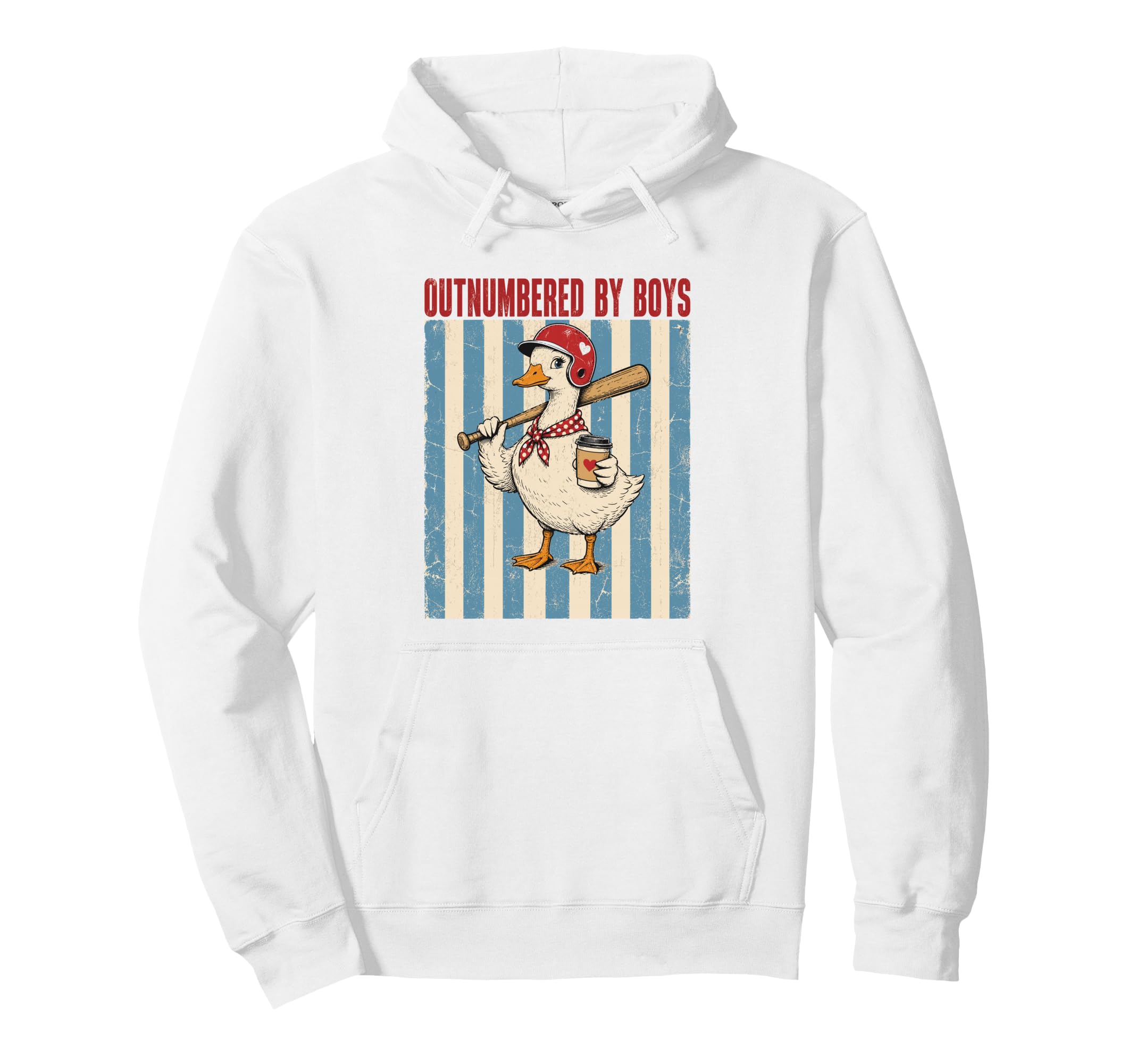 Outnumbered Baseball Mom Funny Goose Hoodie - Unique Graphic Men Women - T-Shirt, Sweatshirt, Hoodie