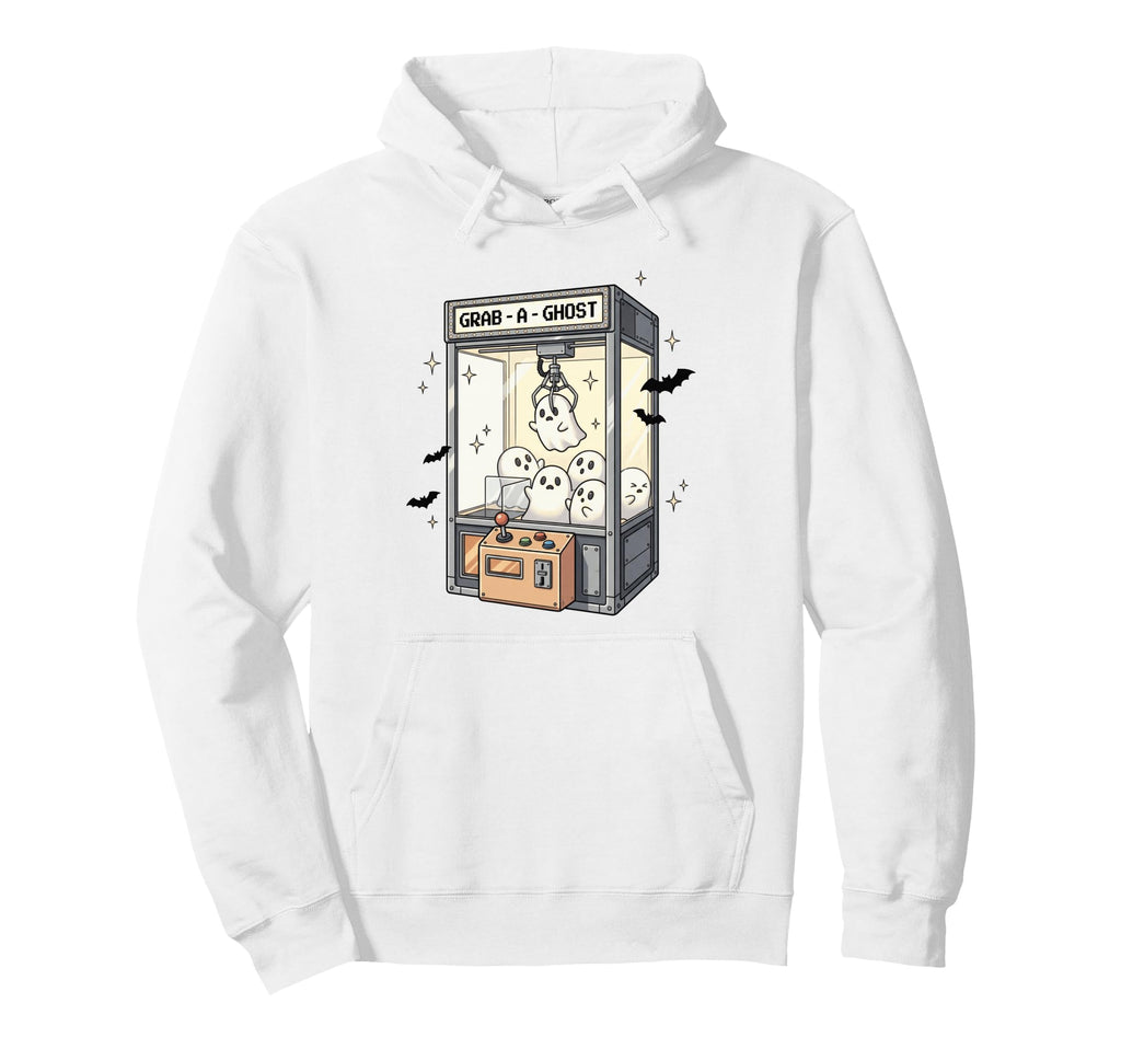 Grab Ghost Claw Machine Halloween Arcade Hoodie - Minimalist Print Unisex - T-Shirt, Sweatshirt, Hoodie