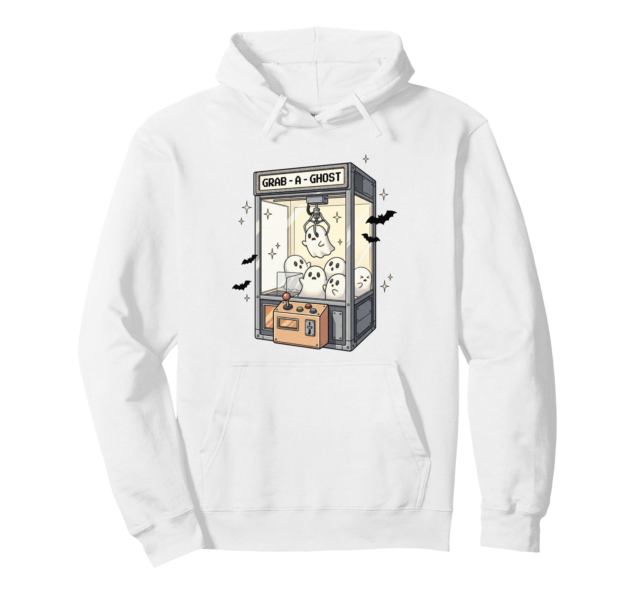 Grab Ghost Claw Machine Halloween Arcade Hoodie - Minimalist Print Unisex - T-Shirt, Sweatshirt, Hoodie