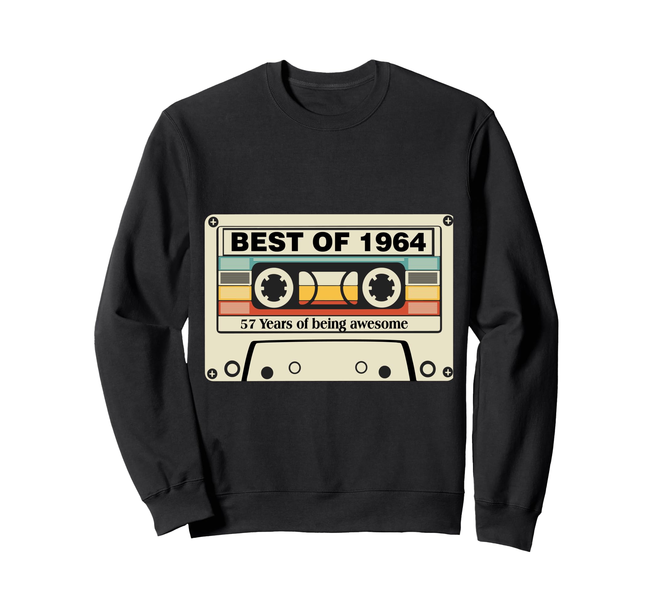 Best 1964 57Th Birthday Cassette Sweatshirt - Novelty Apparel Men Women - T-Shirt, Sweatshirt, Hoodie
