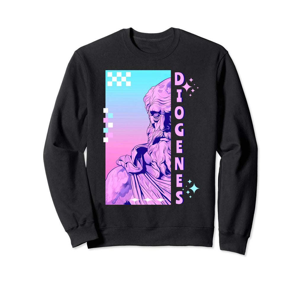 Diogenes Y2K Aesthetic Stoic Sweatshirt - Minimalist Print Men Women - T-Shirt, Sweatshirt, Hoodie