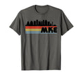 Mke Milwaukee Rainbow Striped City T-Shirt - Custom Art Print for Adults - T-Shirt, Sweatshirt, Hoodie