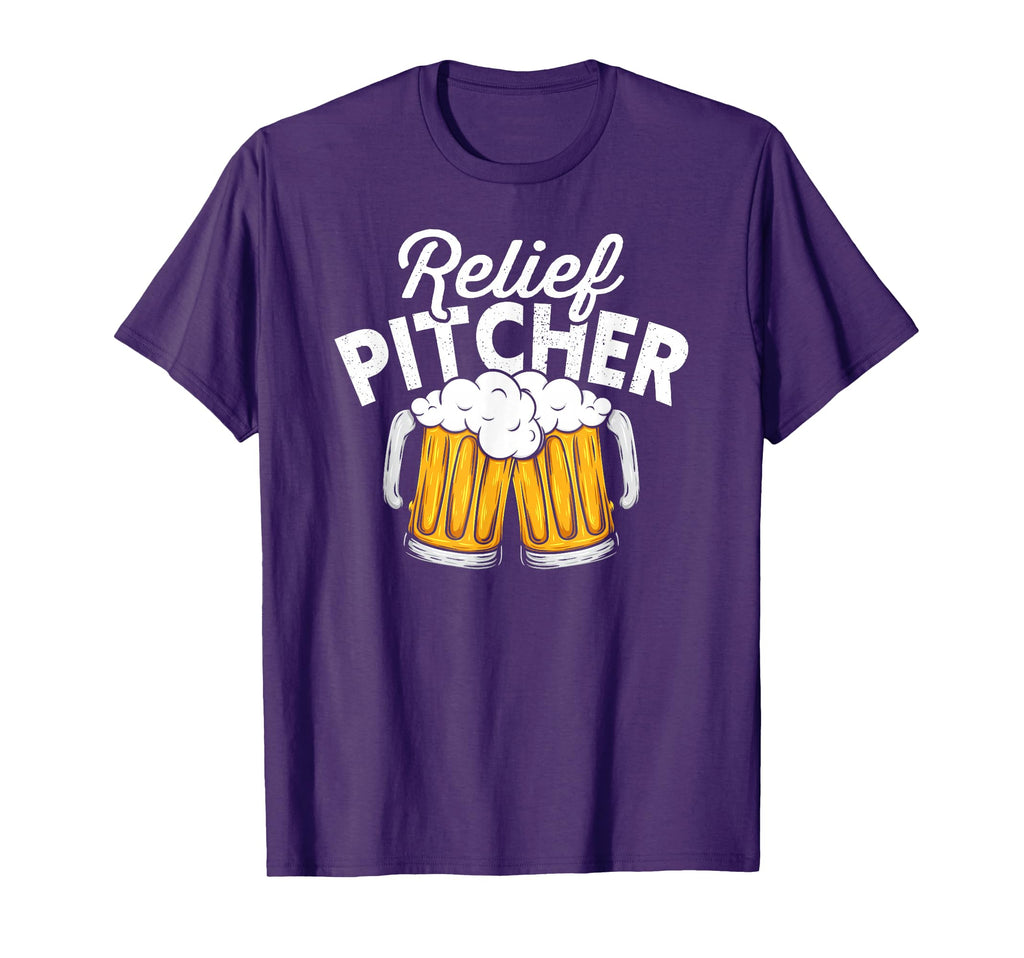Relief Pitcher Baseball And Beer T-Shirt - Graphic Print Unisex - T-Shirt, Sweatshirt, Hoodie