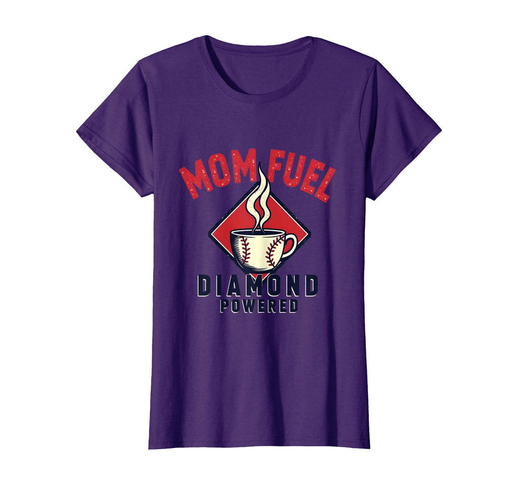 Mom Fuel Diamond Powered Baseball T-Shirt - Graphic Print Men Women - T-Shirt, Sweatshirt, Hoodie