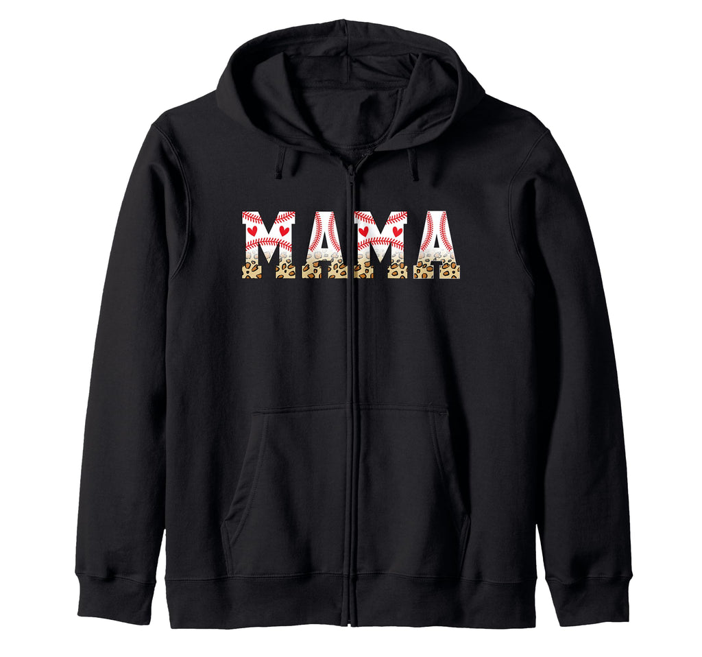 Baseball Mama Softball Mom Mother Mommy Gift Hoodie - Trendy Graphic Unisex - T-Shirt, Sweatshirt, Hoodie
