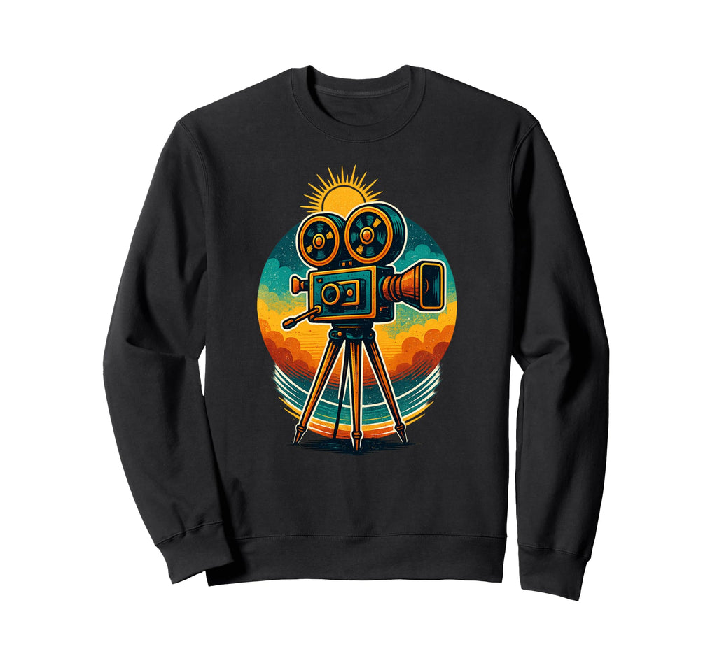 Movie Camera Film Art Cinephile Sweatshirt - Trendy Graphic for Adults - T-Shirt, Sweatshirt, Hoodie