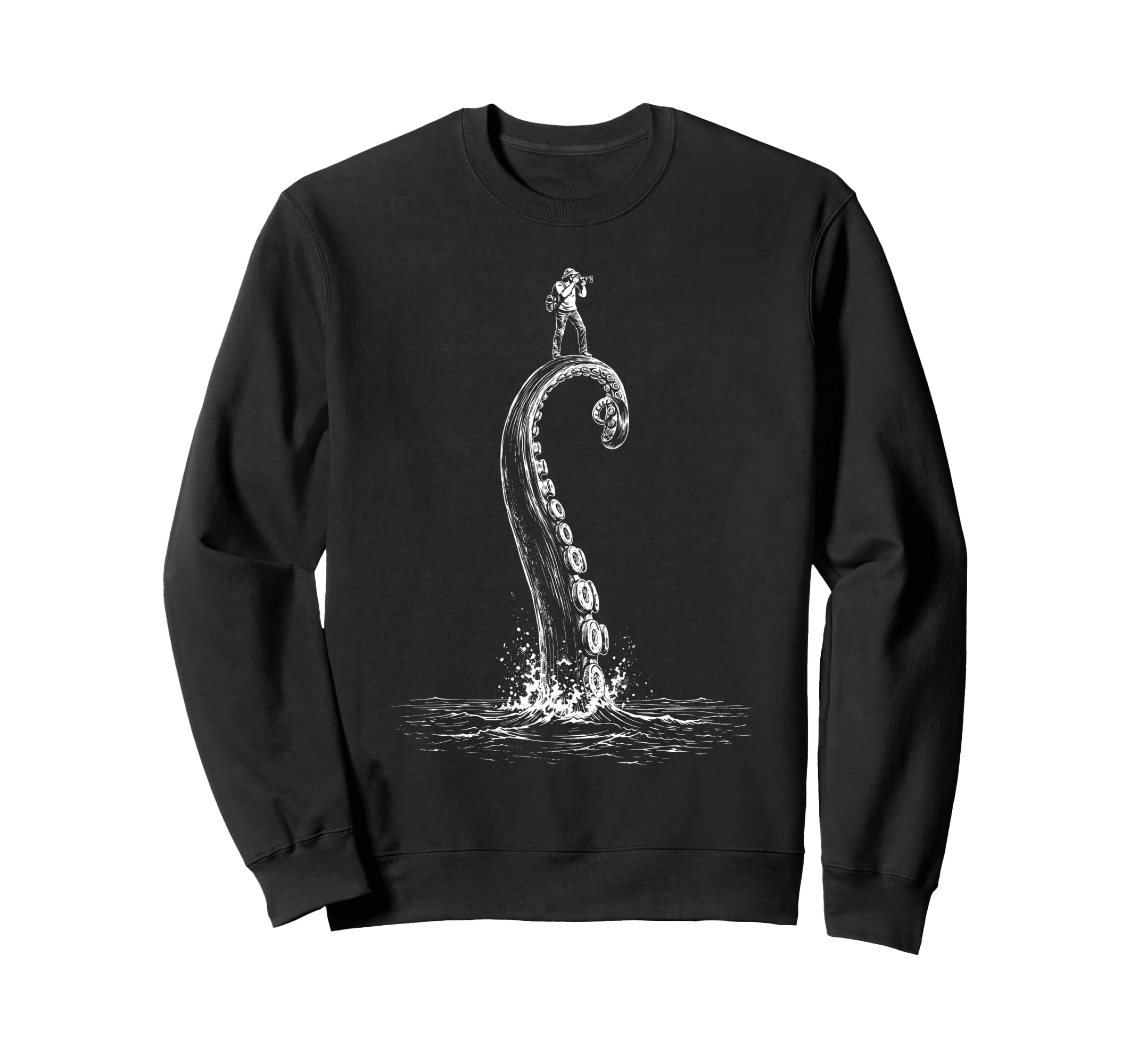Photographer Octopus Camera Sweatshirt - Casual Everyday Wear Unisex - T-Shirt, Sweatshirt, Hoodie