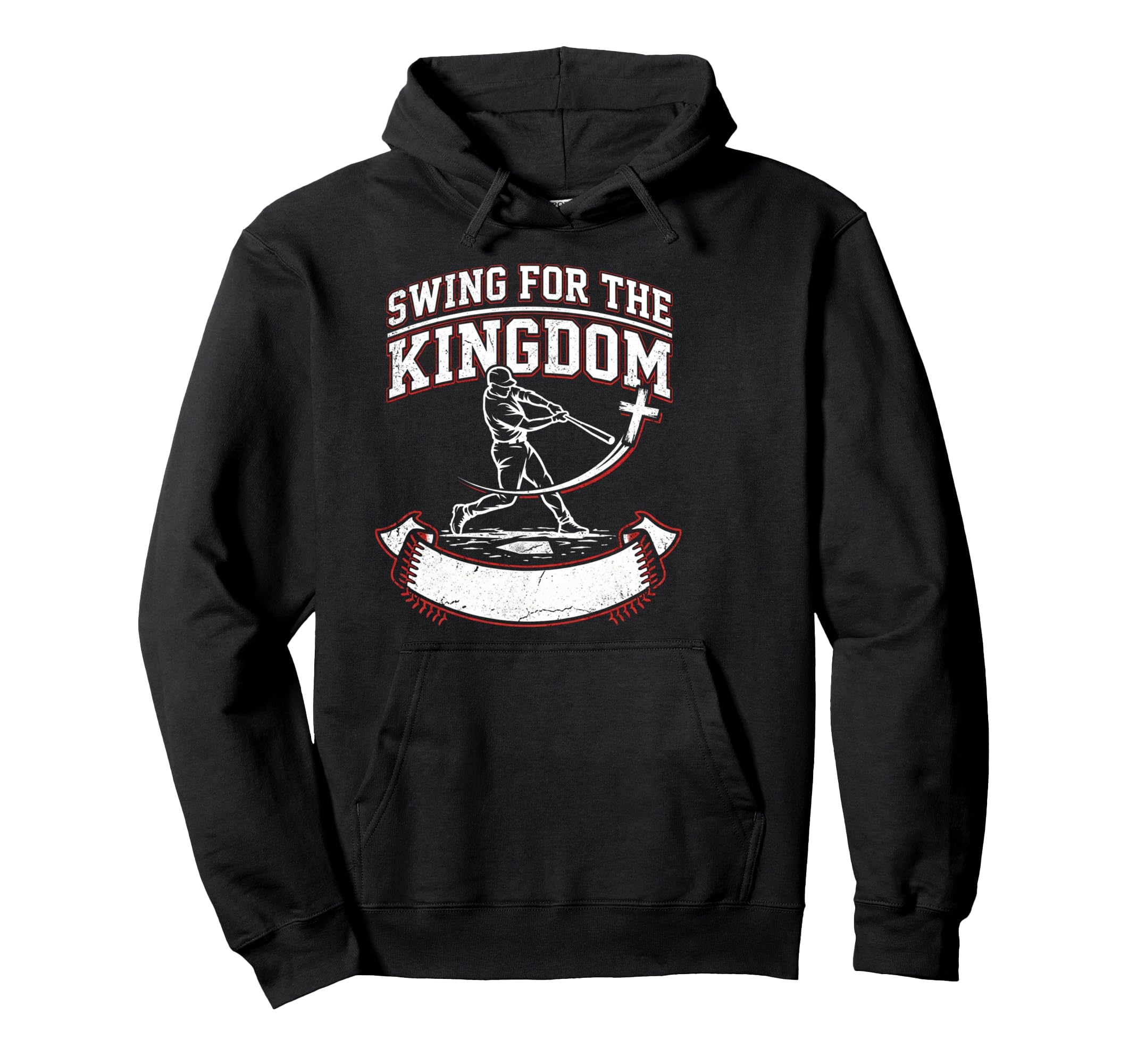 Swing Kingdom Christian Baseball Faith Hoodie - Unique Graphic Men Women - T-Shirt, Sweatshirt, Hoodie