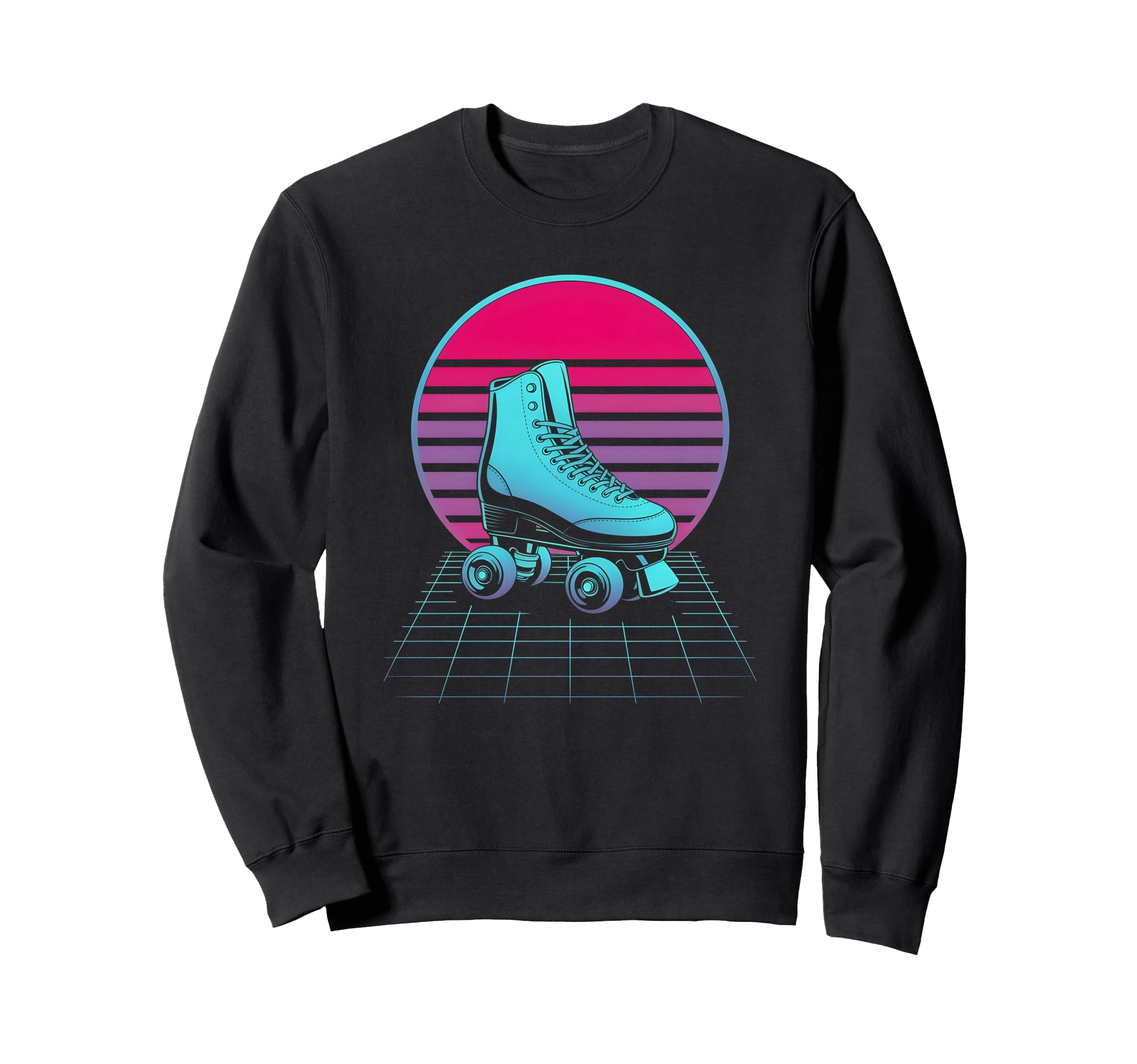 Synthwave Vaporwave Roller Skate Sweatshirt - Aesthetic Graphic for Adults - T-Shirt, Sweatshirt, Hoodie