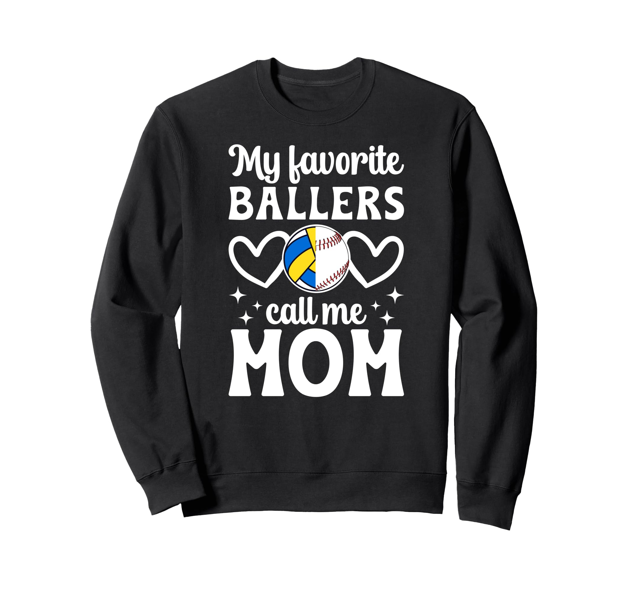 My Favorite Ballers Call Me Mom Sweatshirt - Minimalist Print Unisex - T-Shirt, Sweatshirt, Hoodie