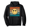 Boho Groovy Smile Kindergarten Teacher Hoodie - Unique Graphic Unisex - T-Shirt, Sweatshirt, Hoodie