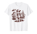 Husky Ufo Western Alien 90S Cowboy T-Shirt - Minimalist Print Men Women - T-Shirt, Sweatshirt, Hoodie