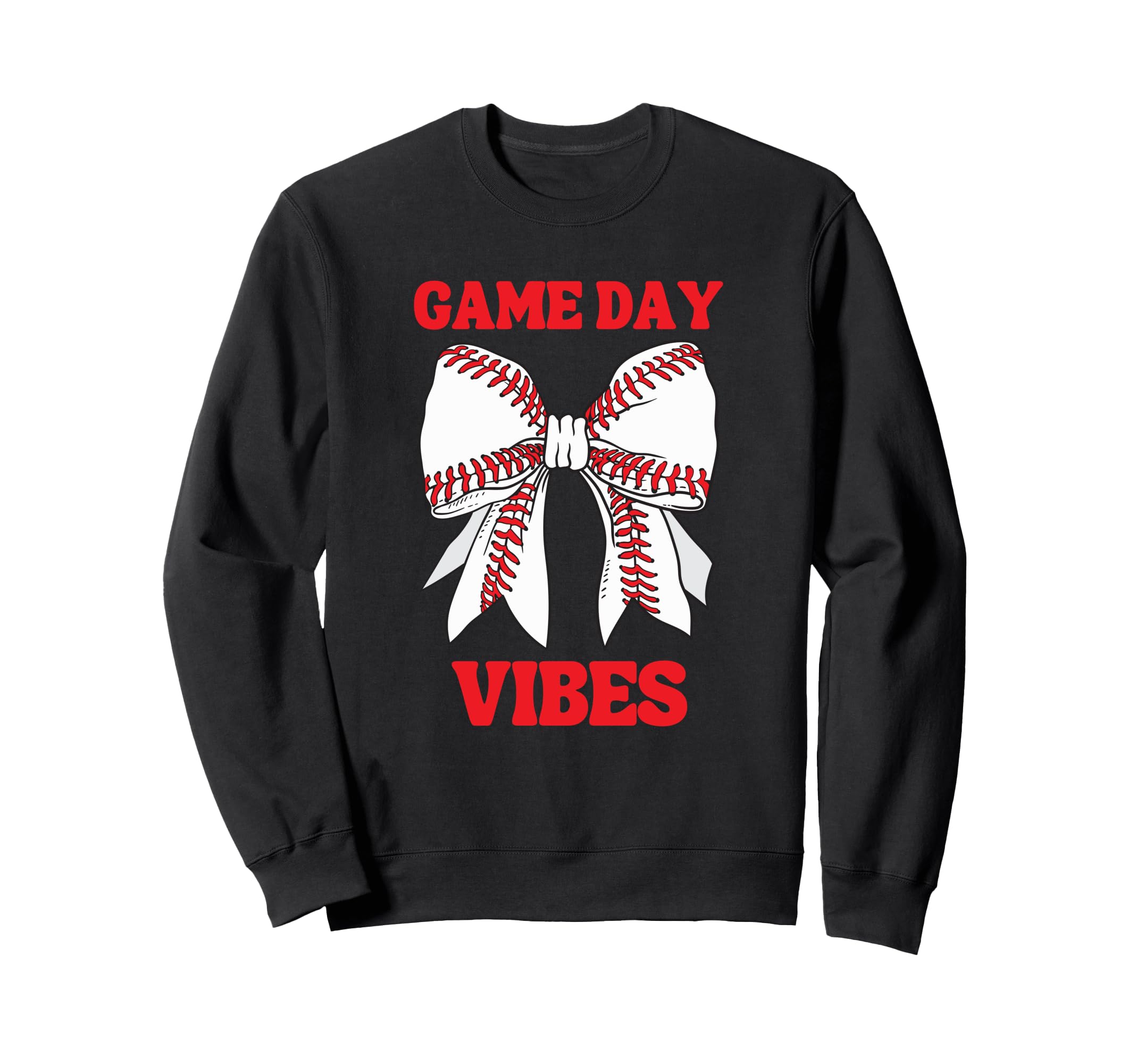 Game Day Vibes Coquette Bow Baseball Sweatshirt - Graphic Print Men Women - T-Shirt, Sweatshirt, Hoodie