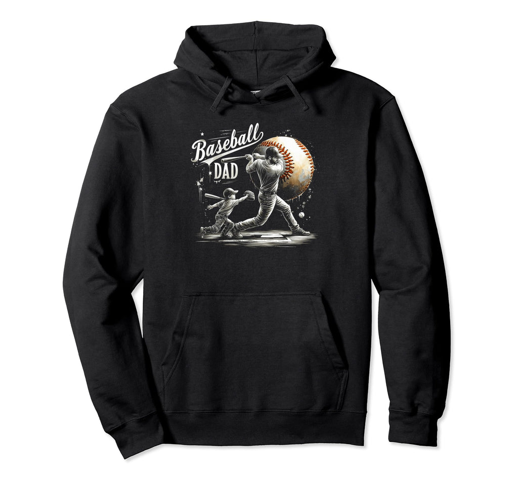 Baseball Dad Fathers Day Hoodie - Casual Everyday Wear for Adults - T-Shirt, Sweatshirt, Hoodie