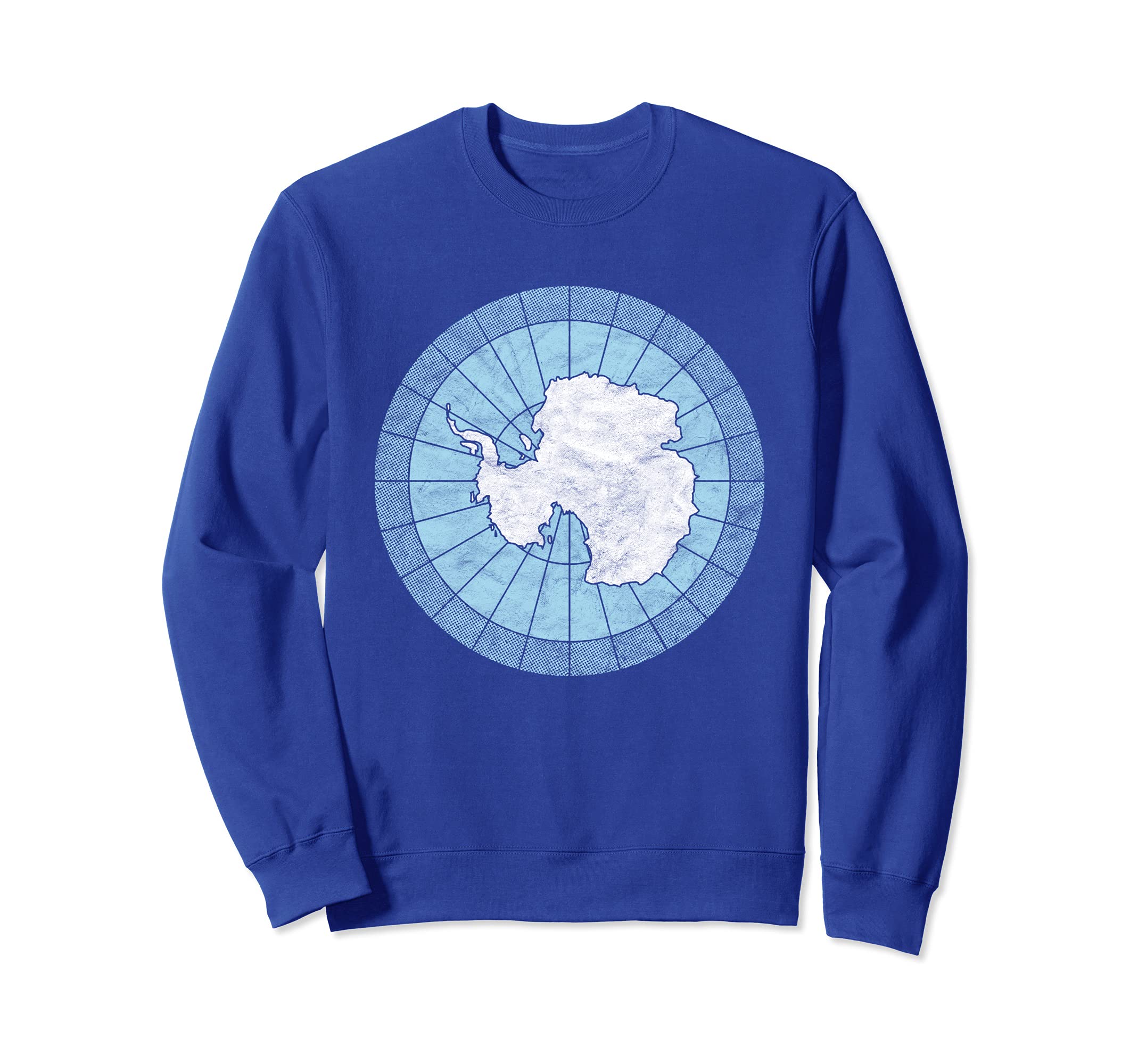 Antarctica Map Minimalist Distressed Sweatshirt - Trendy Graphic Men Women - T-Shirt, Sweatshirt, Hoodie