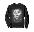 Christian Jesus Is King Lion Sweatshirt - Minimalist Print for Adults - T-Shirt, Sweatshirt, Hoodie