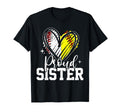 Proud Sister Baseball Softball Heart T-Shirt - Custom Art Print for Adults - T-Shirt, Sweatshirt, Hoodie