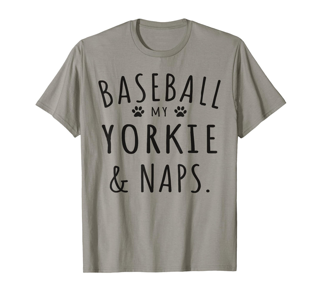 Baseball My Yorkie Naps Fun T-Shirt - Minimalist Print for Adults - T-Shirt, Sweatshirt, Hoodie