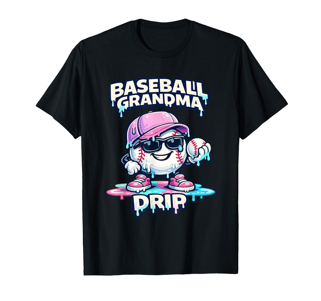 Ice Cream Drip Baseball Grandma T-Shirt - Graphic Print for Adults - T-Shirt, Sweatshirt, Hoodie