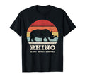 Rhino Spirit Animal 70S Sunset T-Shirt - Fun Novelty Design for Adults - T-Shirt, Sweatshirt, Hoodie