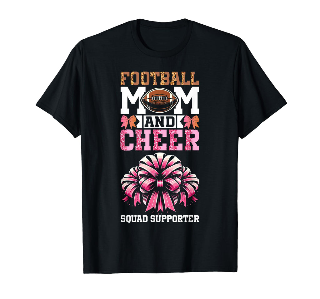 Football Mom And Cheer Squad Supporter T-Shirt - Aesthetic Graphic Unisex - T-Shirt, Sweatshirt, Hoodie